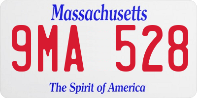 MA license plate 9MA528