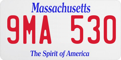 MA license plate 9MA530