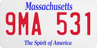 MA license plate 9MA531