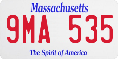 MA license plate 9MA535