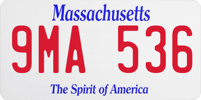 MA license plate 9MA536