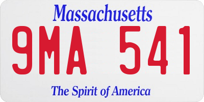 MA license plate 9MA541