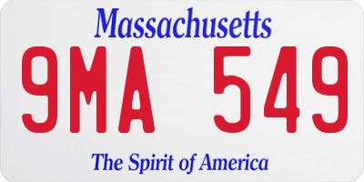 MA license plate 9MA549