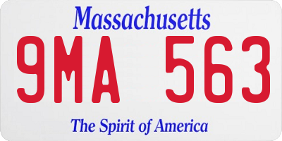 MA license plate 9MA563