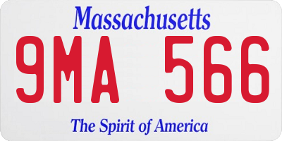MA license plate 9MA566