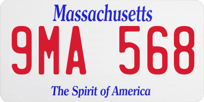 MA license plate 9MA568