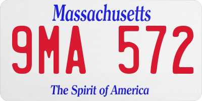 MA license plate 9MA572