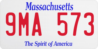 MA license plate 9MA573