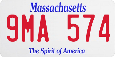MA license plate 9MA574