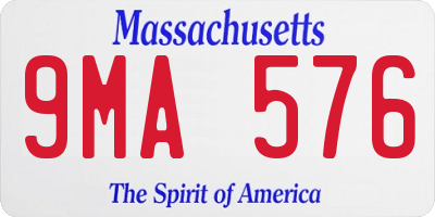 MA license plate 9MA576