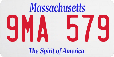 MA license plate 9MA579