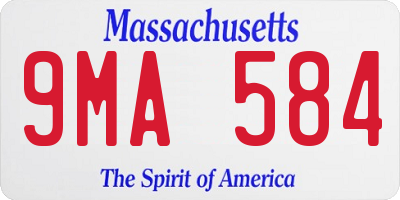 MA license plate 9MA584