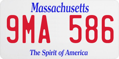 MA license plate 9MA586