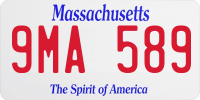 MA license plate 9MA589
