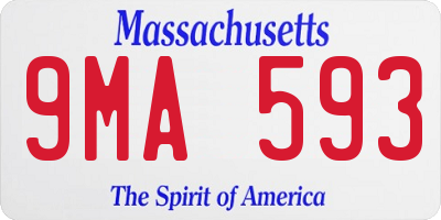 MA license plate 9MA593