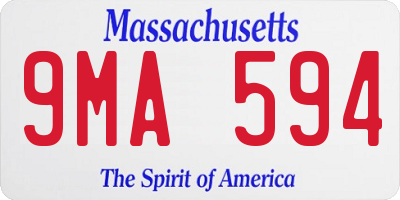 MA license plate 9MA594