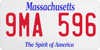 MA license plate 9MA596