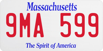 MA license plate 9MA599