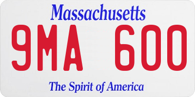 MA license plate 9MA600