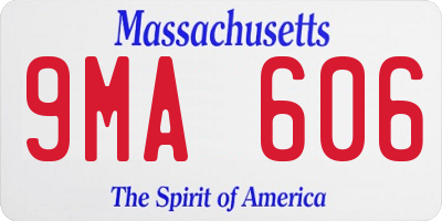 MA license plate 9MA606