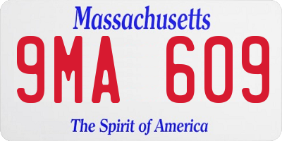 MA license plate 9MA609