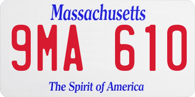 MA license plate 9MA610