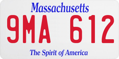 MA license plate 9MA612