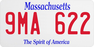 MA license plate 9MA622