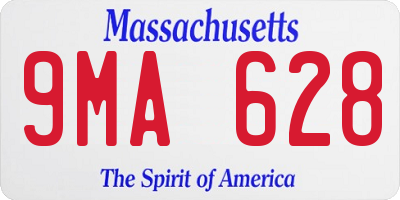 MA license plate 9MA628