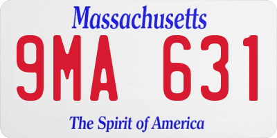 MA license plate 9MA631