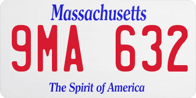 MA license plate 9MA632