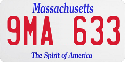 MA license plate 9MA633