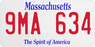MA license plate 9MA634