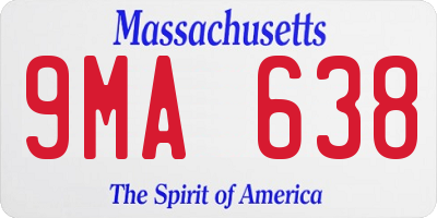 MA license plate 9MA638
