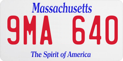 MA license plate 9MA640