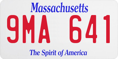 MA license plate 9MA641