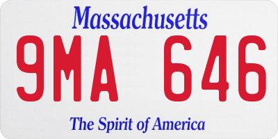 MA license plate 9MA646