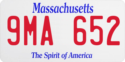 MA license plate 9MA652