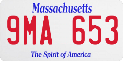 MA license plate 9MA653
