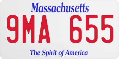 MA license plate 9MA655