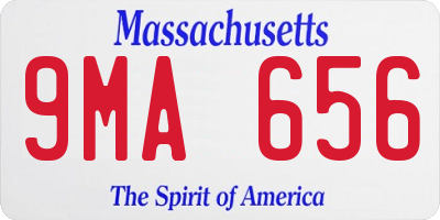 MA license plate 9MA656