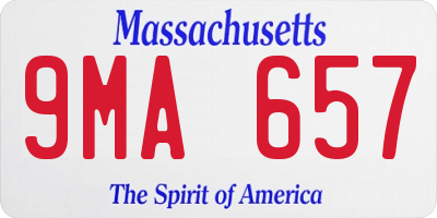 MA license plate 9MA657