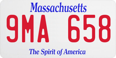 MA license plate 9MA658
