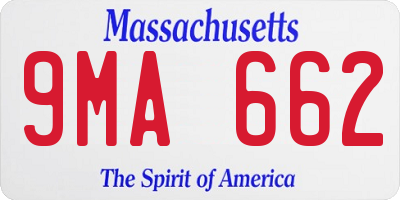 MA license plate 9MA662