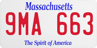 MA license plate 9MA663