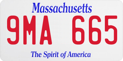 MA license plate 9MA665