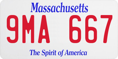 MA license plate 9MA667