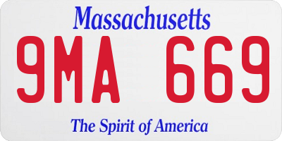 MA license plate 9MA669