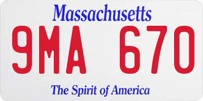 MA license plate 9MA670