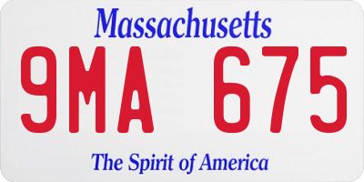 MA license plate 9MA675
